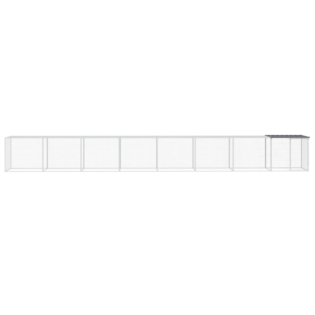 VidaXL Poulailler avec Toit 803x98x90 cm Acier Galvanisé Anthracite