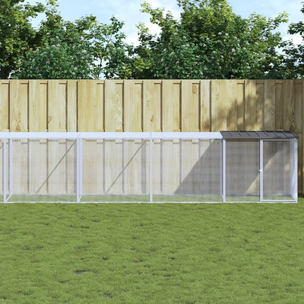 VidaXL Poulailler avec Toit 803x98x90 cm Acier Galvanisé Anthracite