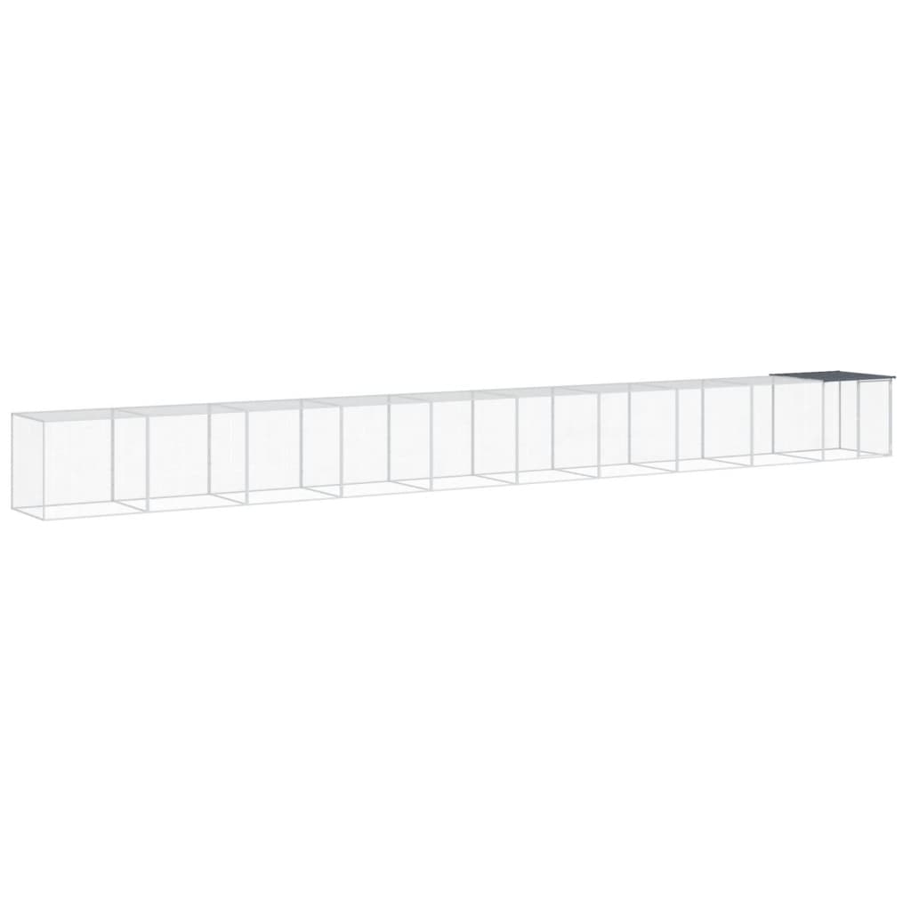 VidaXL Poulailler avec Toit 1003x98x90 cm Acier Galvanisé Anthracite