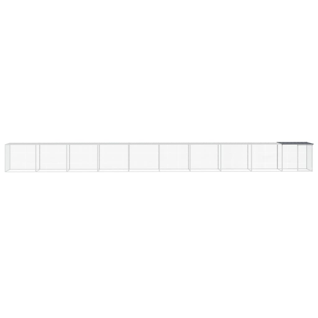 VidaXL Poulailler avec Toit 1003x98x90 cm Acier Galvanisé Anthracite