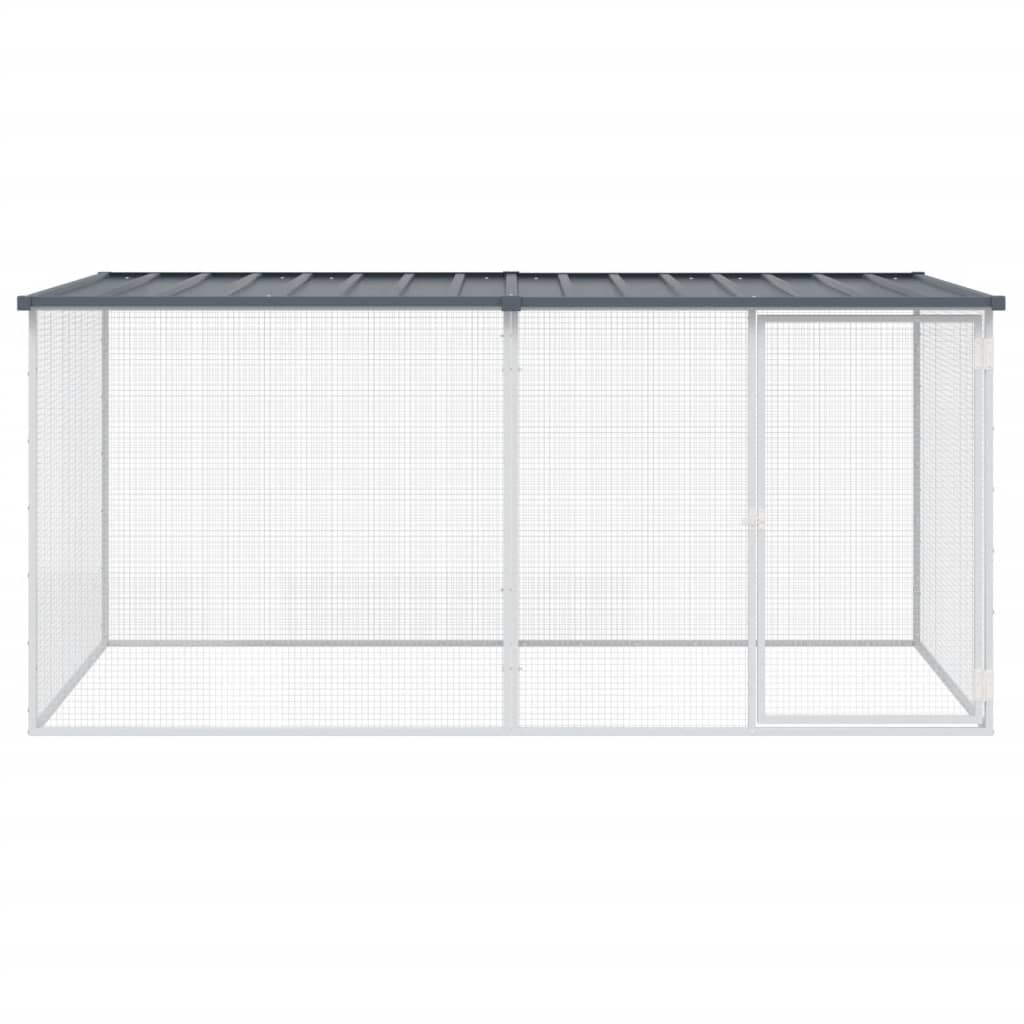 VidaXL Poulailler avec Toit 203x98x90 cm Acier Galvanisé Anthracite