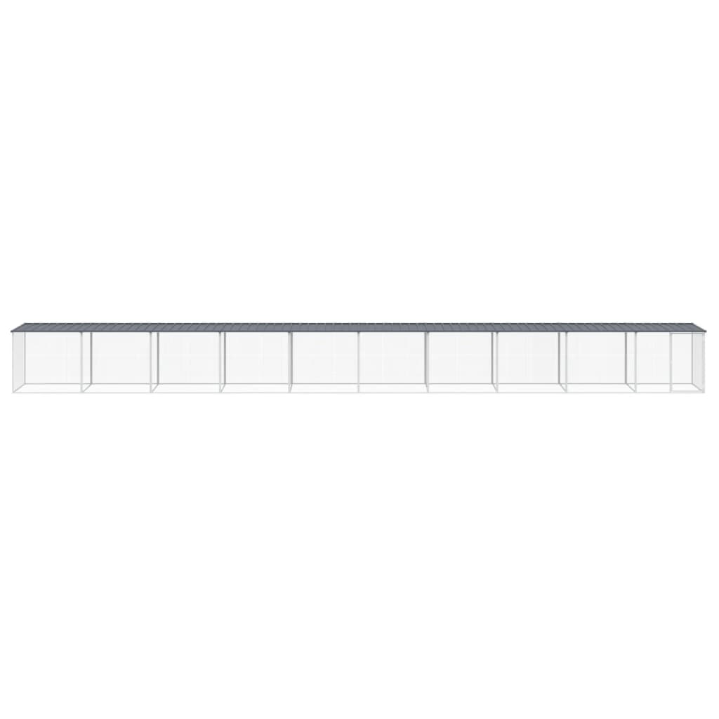 VidaXL Poulailler avec Toit 1003x98x90 cm Acier Galvanisé Anthracite