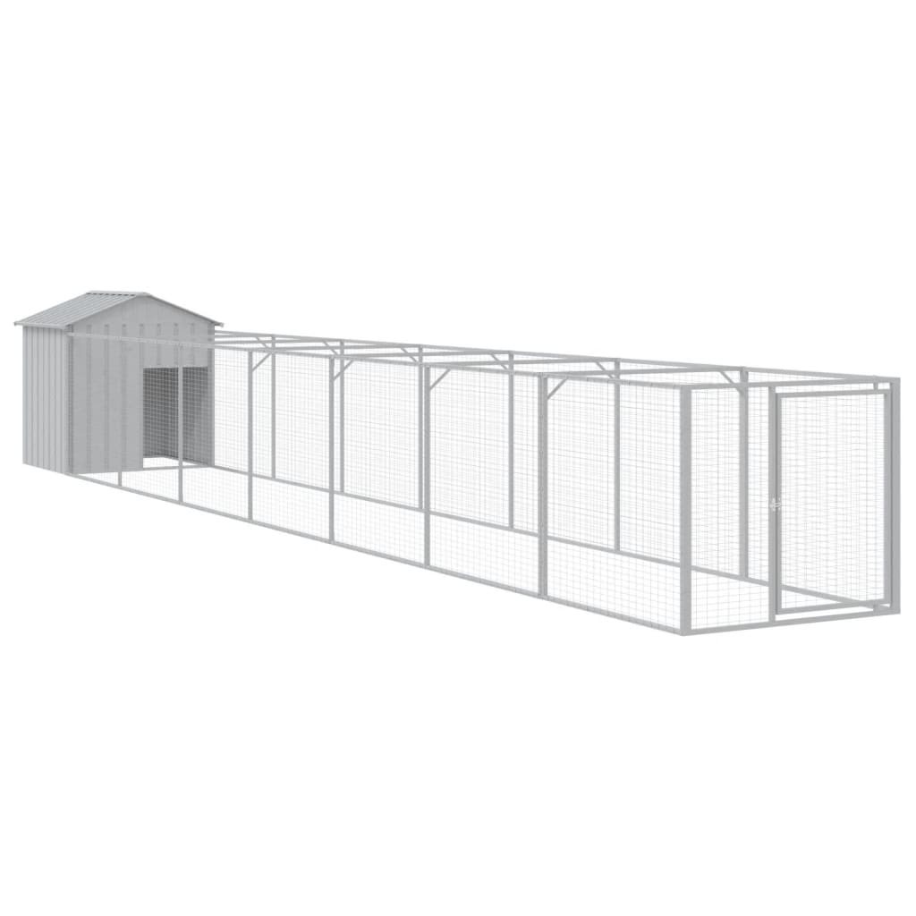 VidaXL Niche avec toit 117x813x123 cm acier gris clair