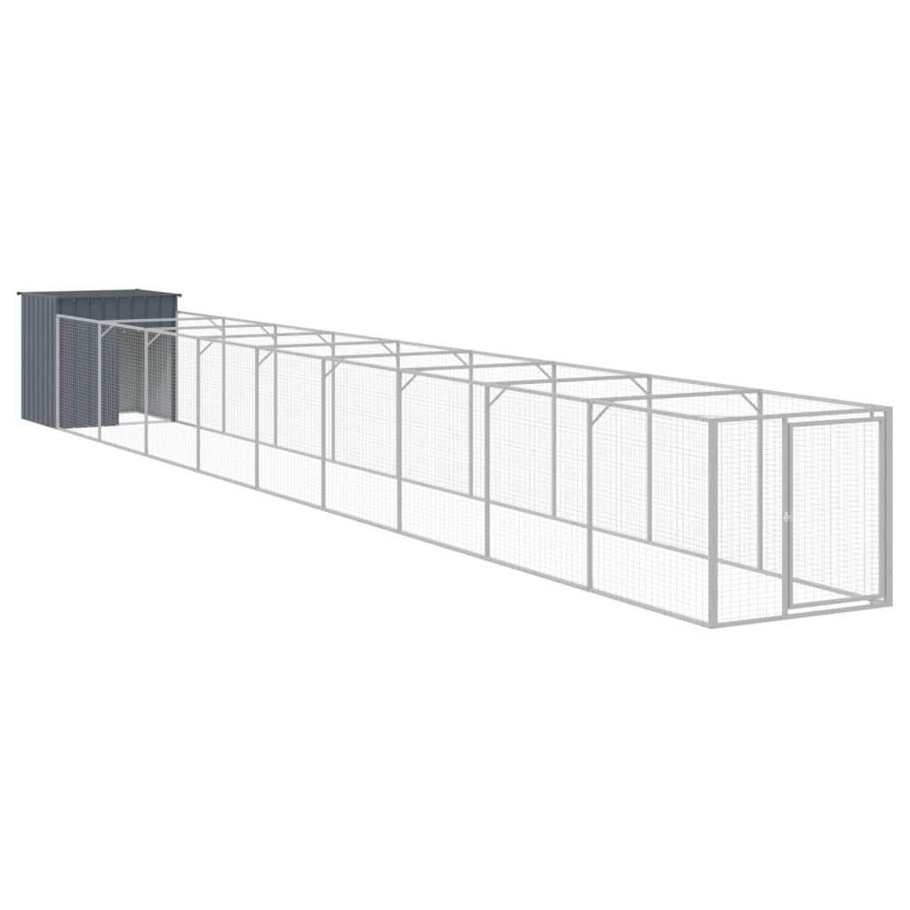 VidaXL Niche avec enclos 110x1017x110 cm Acier Anthracite