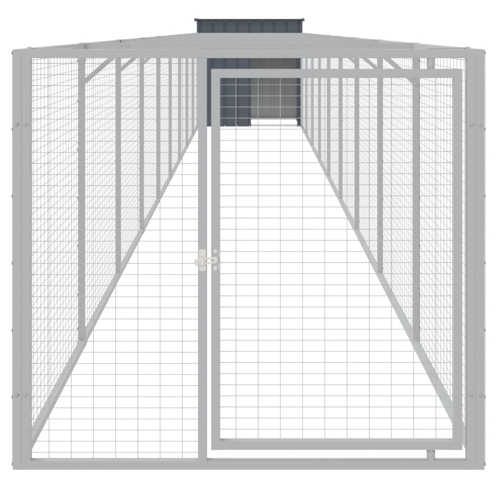 VidaXL Niche avec enclos 110x1017x110 cm Acier Anthracite