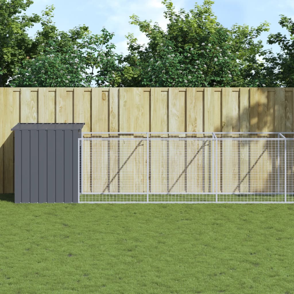 VidaXL Niche avec enclos 110x1017x110 cm Acier Anthracite