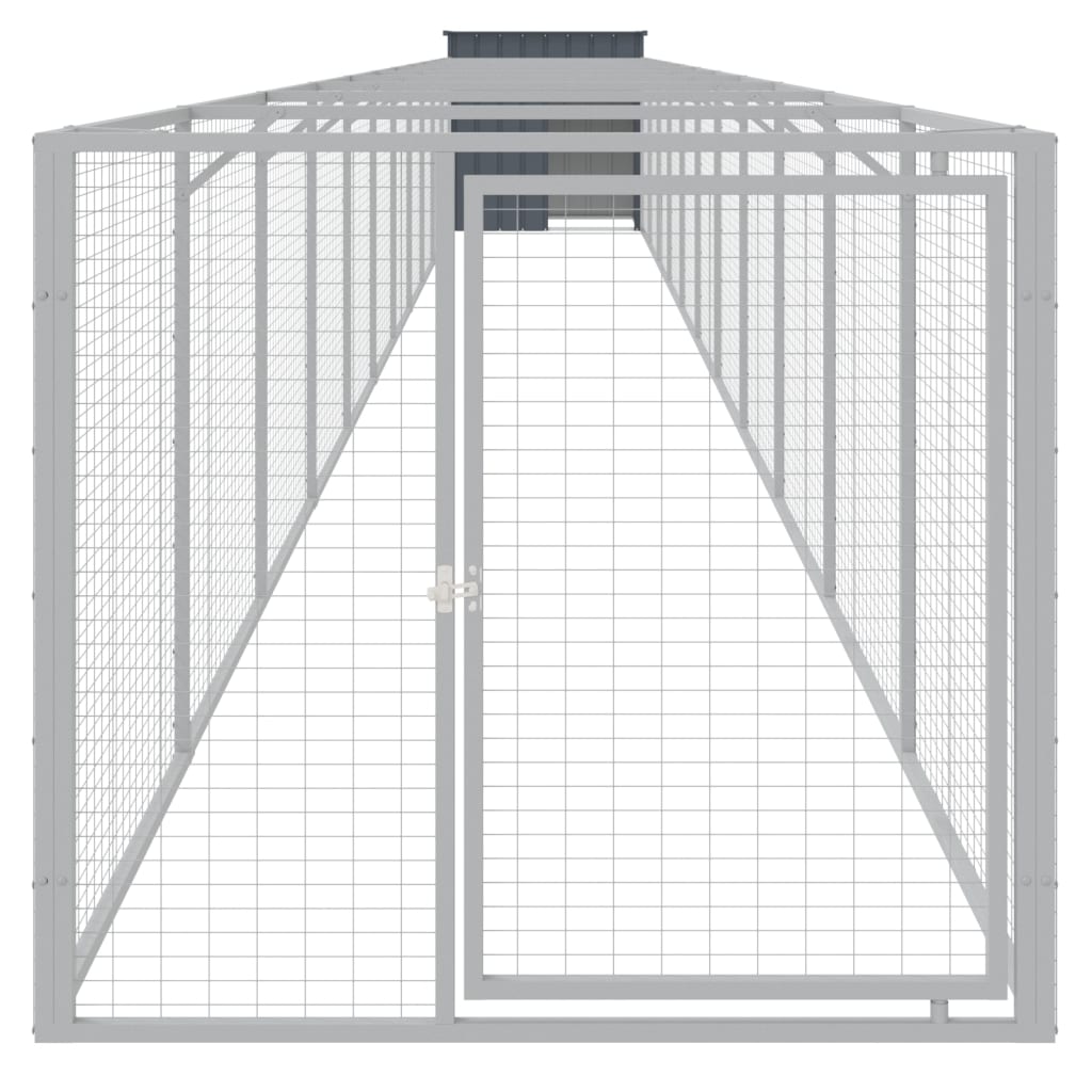 VidaXL Niche avec enclos 110x1221x110 cm Acier Anthracite
