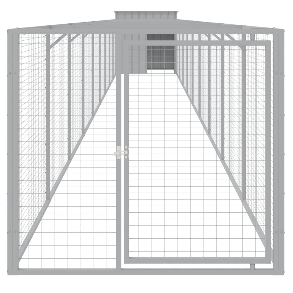 VidaXL Niche avec enclos 110x1017x110 cm Acier Gris Clair