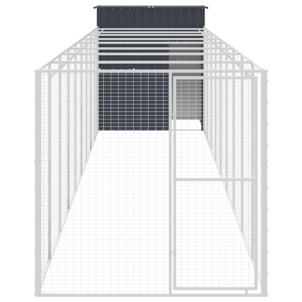 VidaXL Niche avec enclos 165x1067x181 cm Acier Anthracite