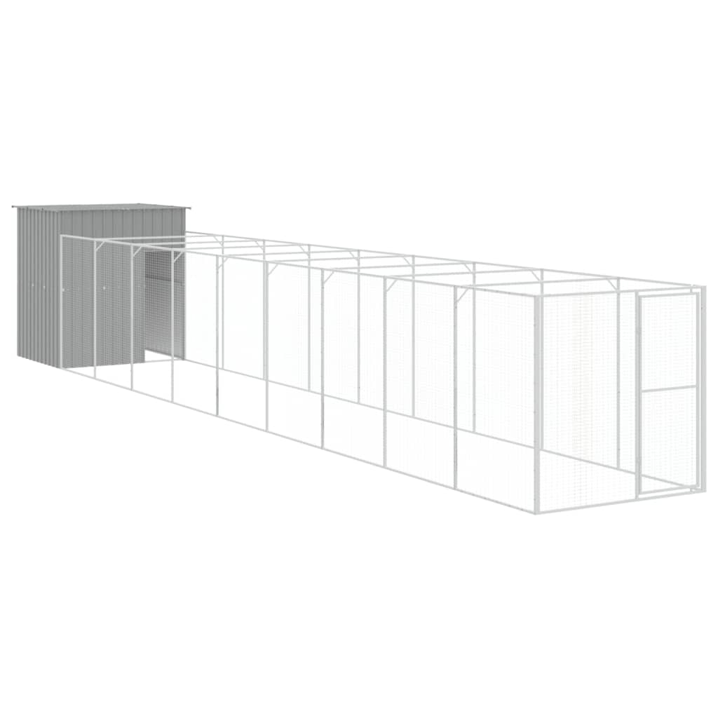 VidaXL Niche avec enclos 165x1 067x181 cm Acier Gris Clair