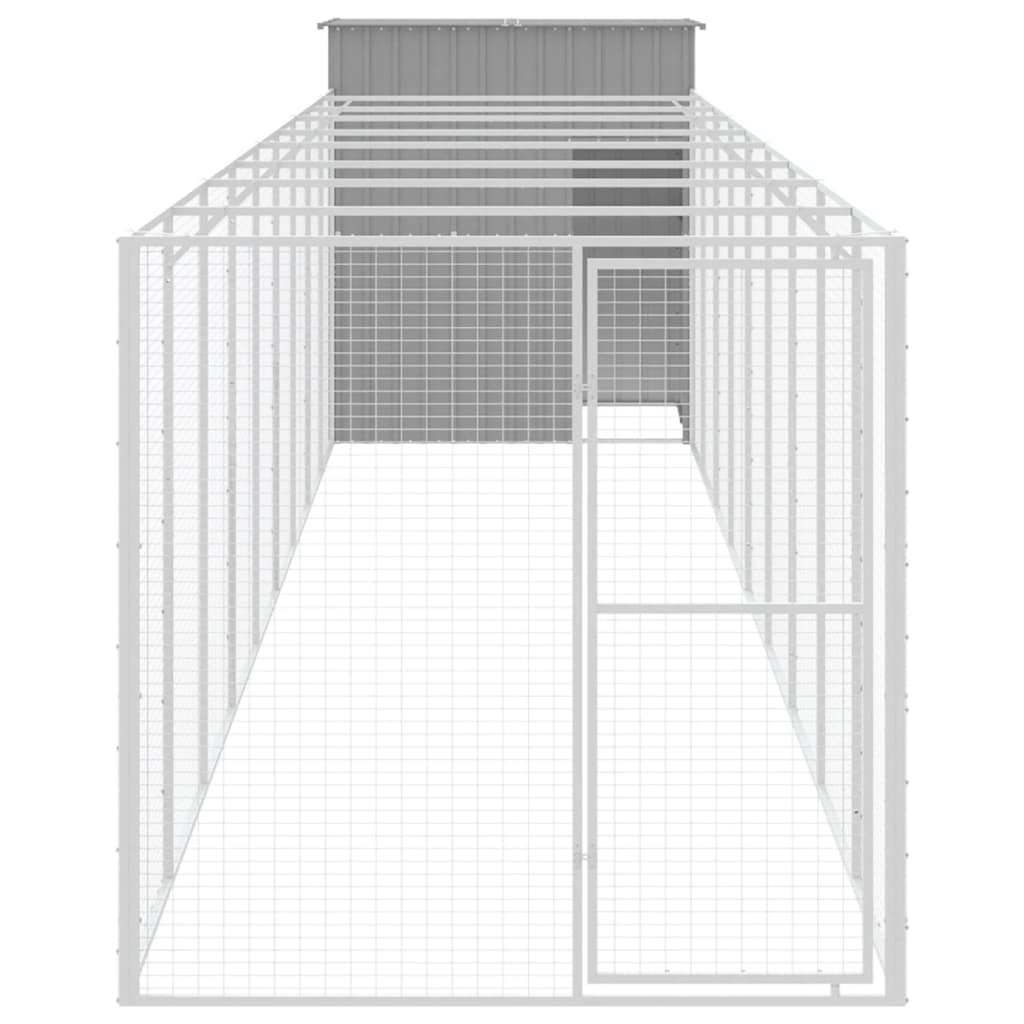 VidaXL Niche avec enclos 165x1 067x181 cm Acier Gris Clair