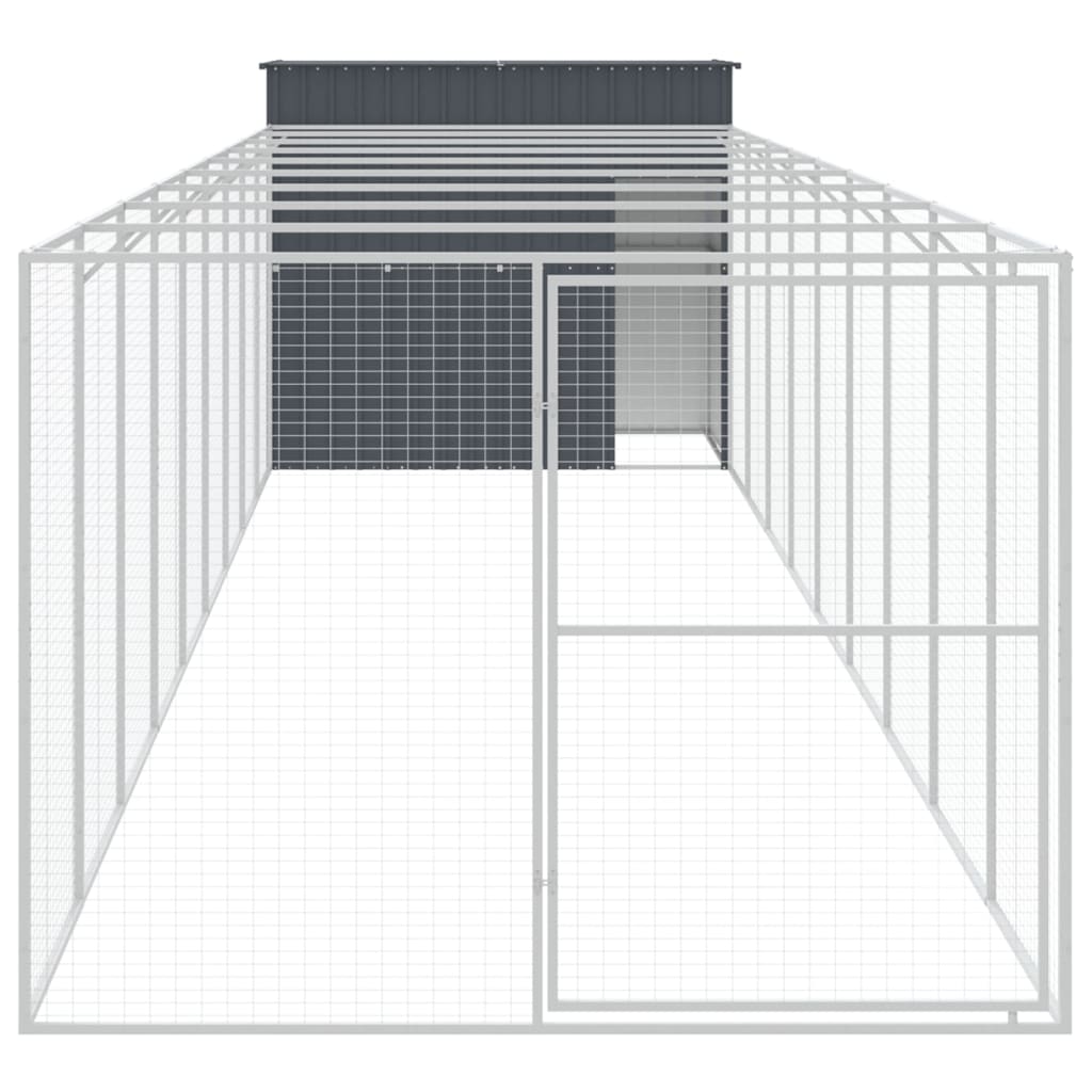 VidaXL Niche avec enclos 214x1069x181 cm Acier Anthracite
