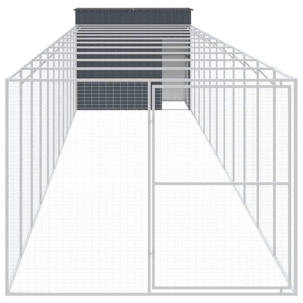 VidaXL Niche avec enclos 214x1273x181 cm Acier Anthracite