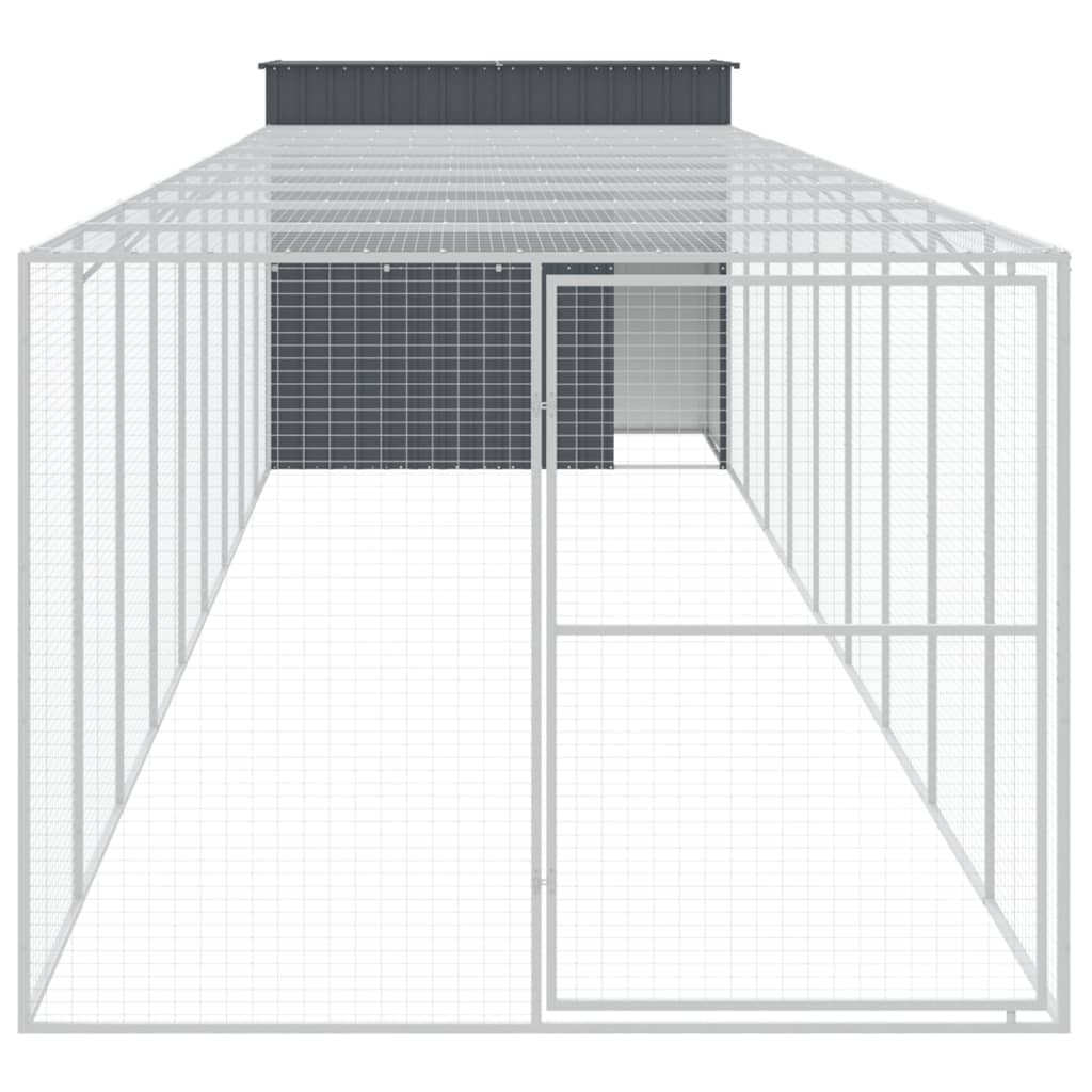 VidaXL Niche avec enclos 214x1069x181 cm Acier Anthracite