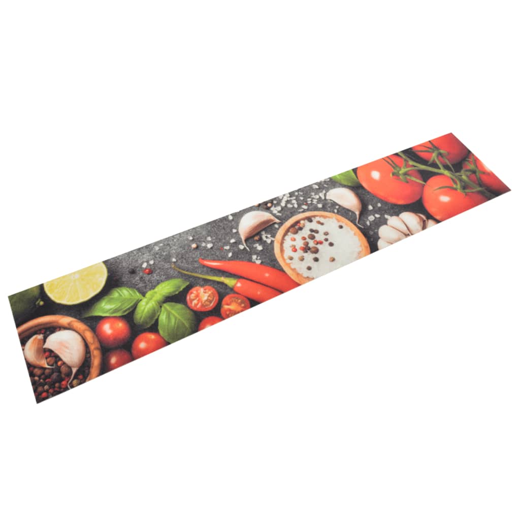 Vidaxx tapis de cuisine lavable imprimé végétal 60x300 cm velours