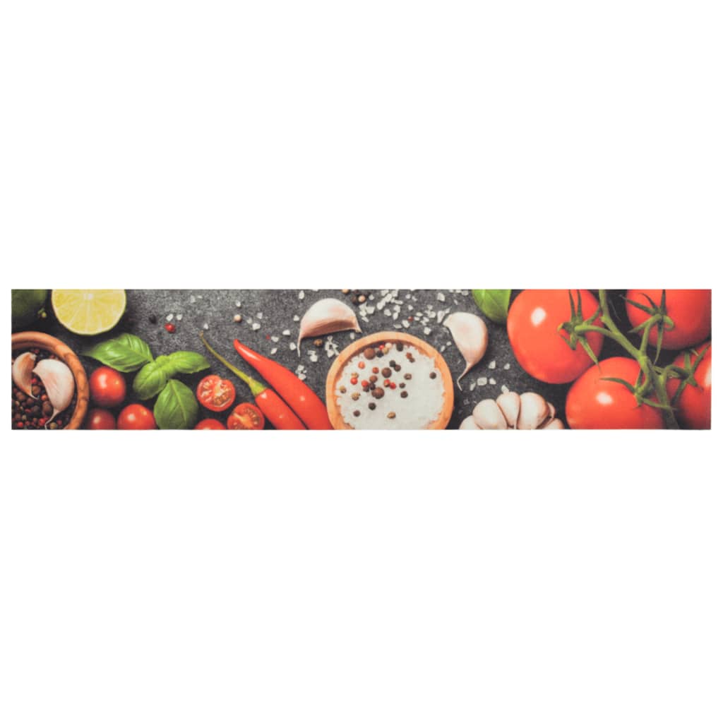 Vidaxx tapis de cuisine lavable imprimé végétal 60x300 cm velours