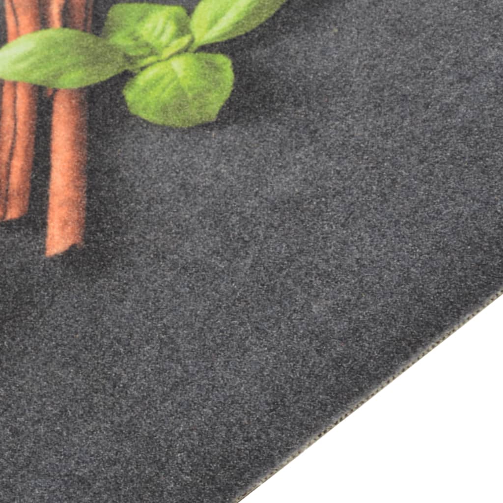Vidaxx tapis de cuisine lavable imprimé à base de plantes 60x180 cm velours