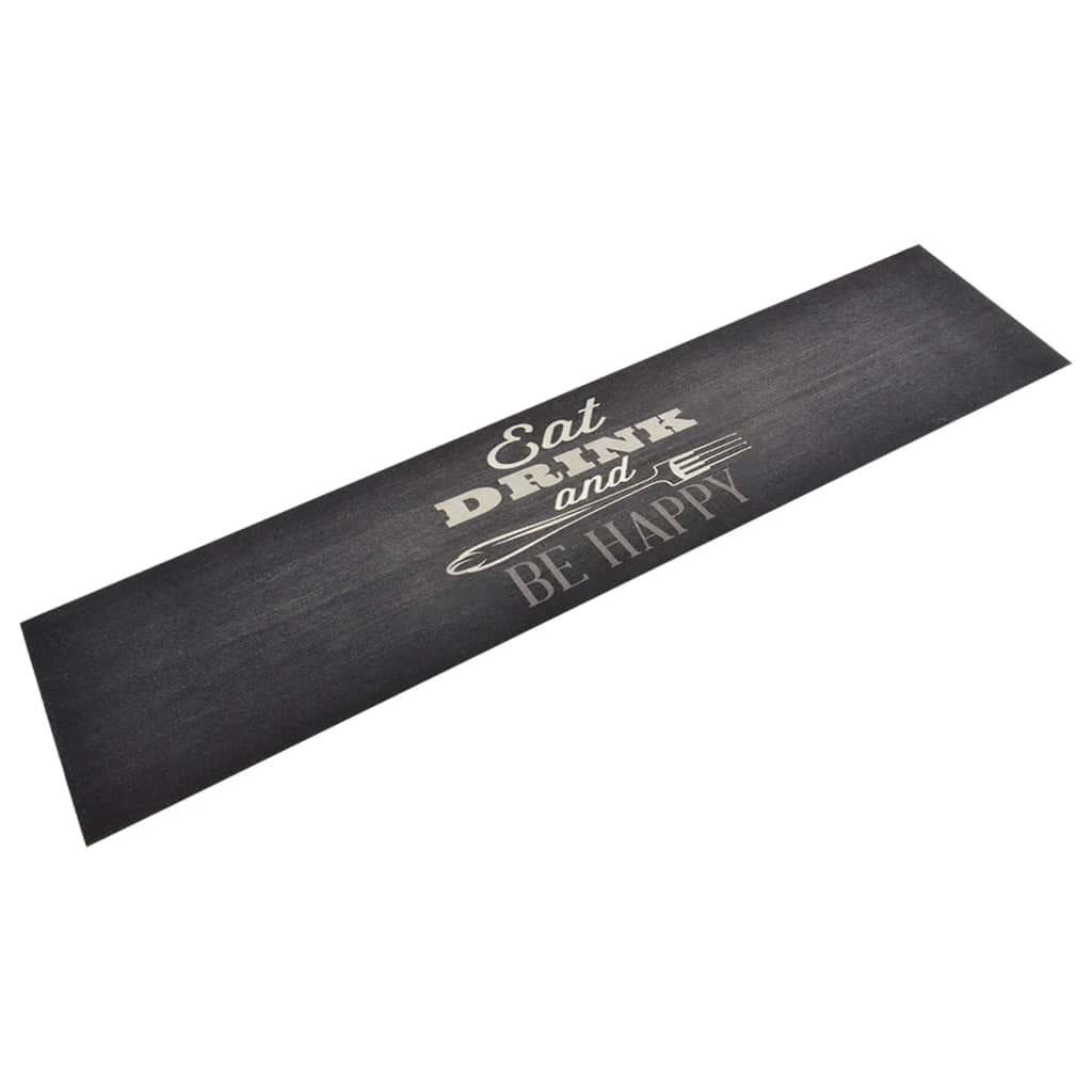 Vidaxx tapis de cuisine lavable imprimé de cuisine 60x300 cm velours noir