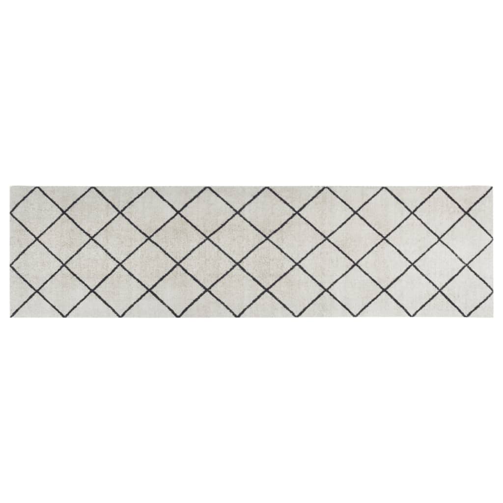 Vidaxx tapis de cuisine lavable à carreaux 45x150 cm velours