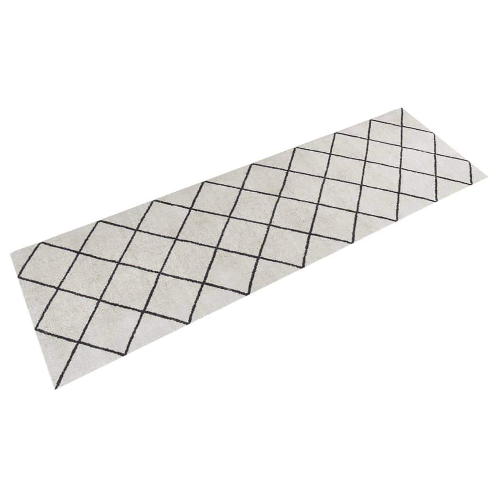Vidaxx tapis de cuisine lavable à carreaux 60x180 cm velours