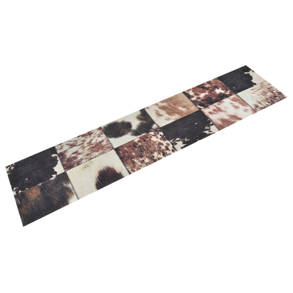 Vidaxx tapis de cuisine lavable imprimé peau d'animal 60x300 cm velours