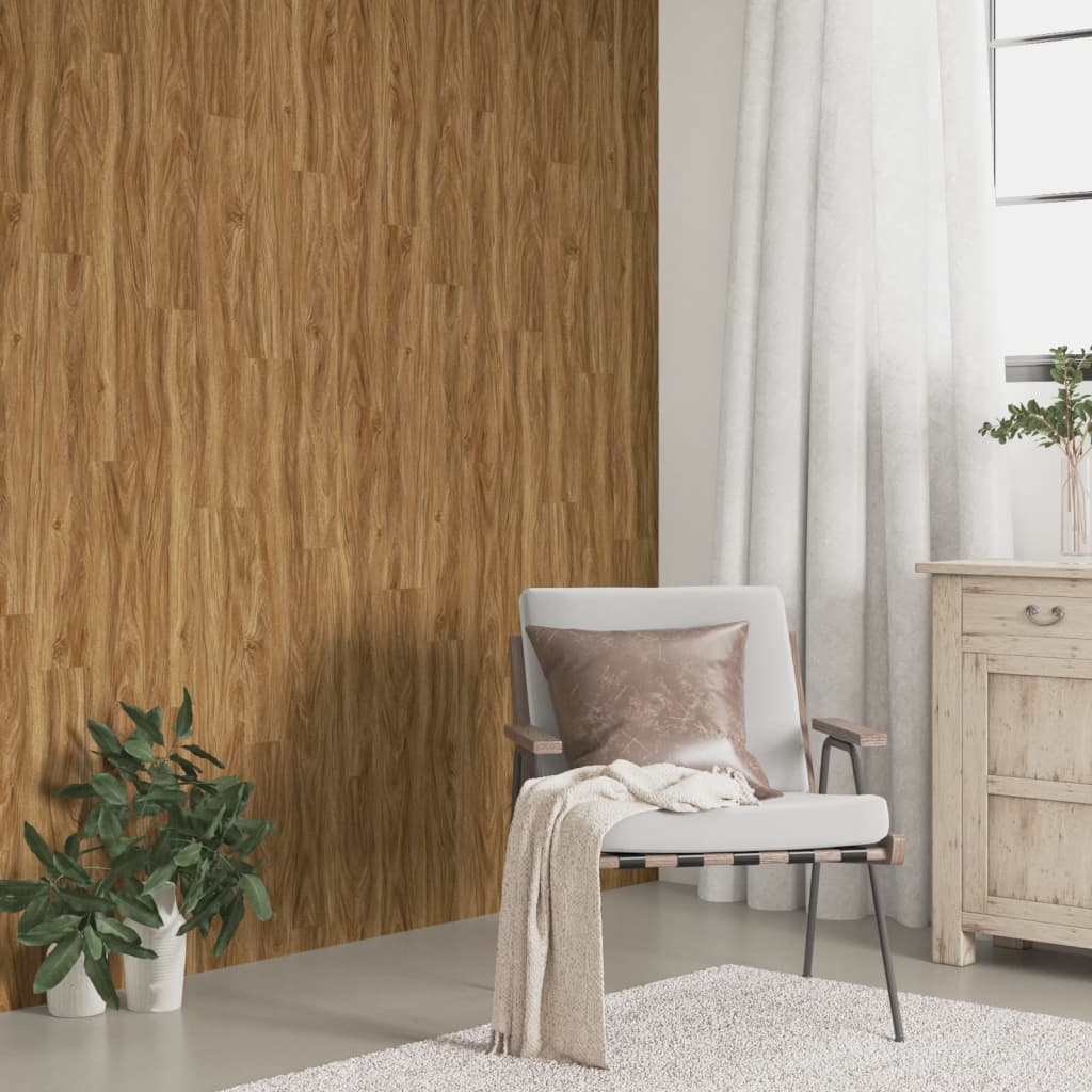 VidaXL Panneaux muraux aspect bois 4,12 m² PVC marron
