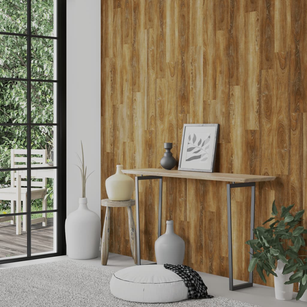 VidaXL Panneaux muraux aspect bois 4,12 m² PVC marron