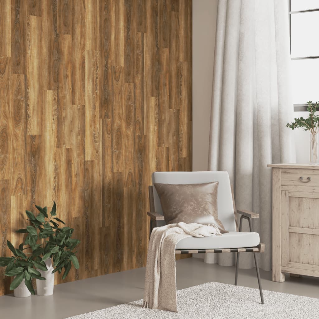 VidaXL Panneaux muraux aspect bois 4,12 m² PVC marron