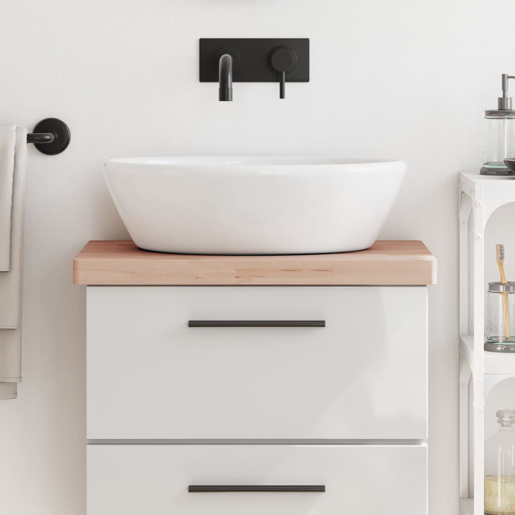 Plan de lavabo Vidaxx 60x40x4 cm en bois de hêtre massif