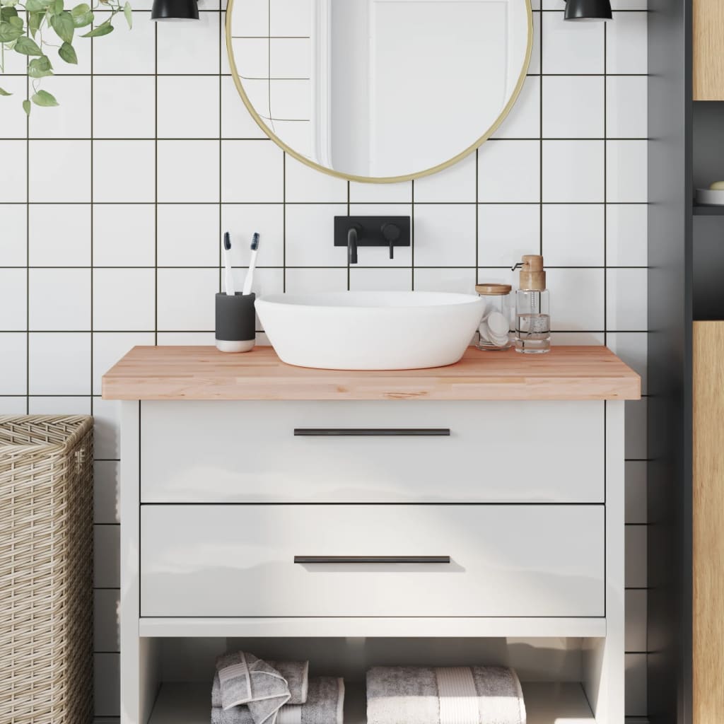 Vidaxx plan de lavabo 100x60x4 cm en bois de hêtre massif