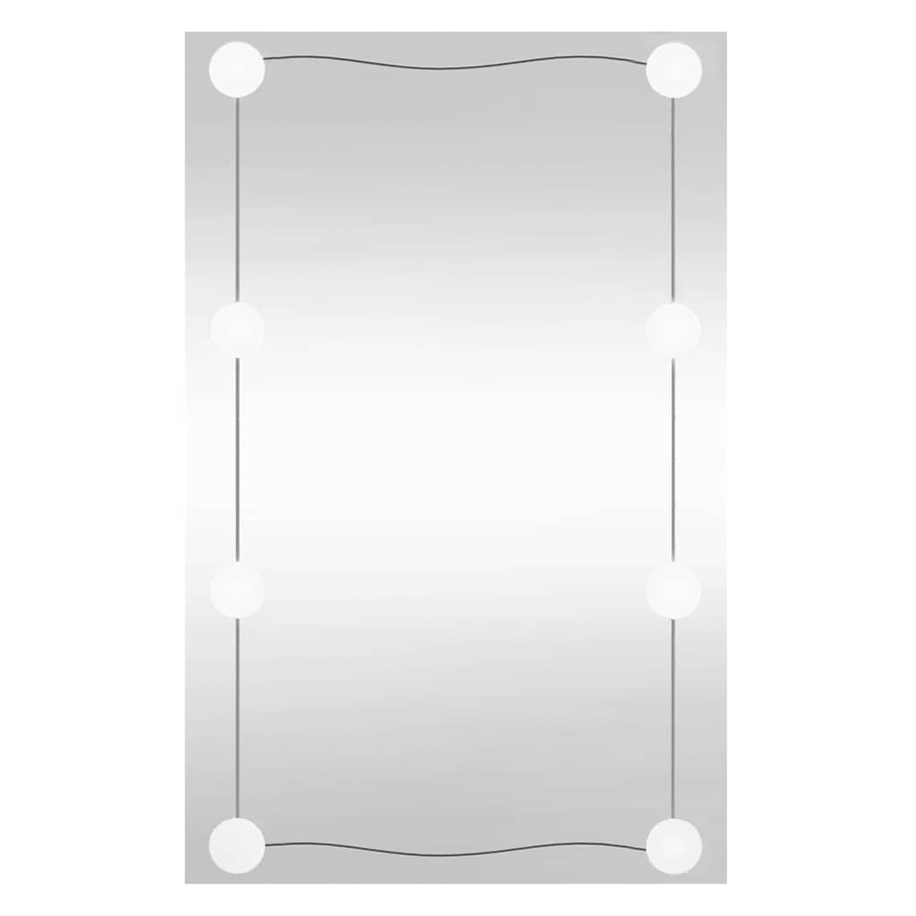 VidaXL Miroir mural avec LED rectangulaire 40x60 cm verre