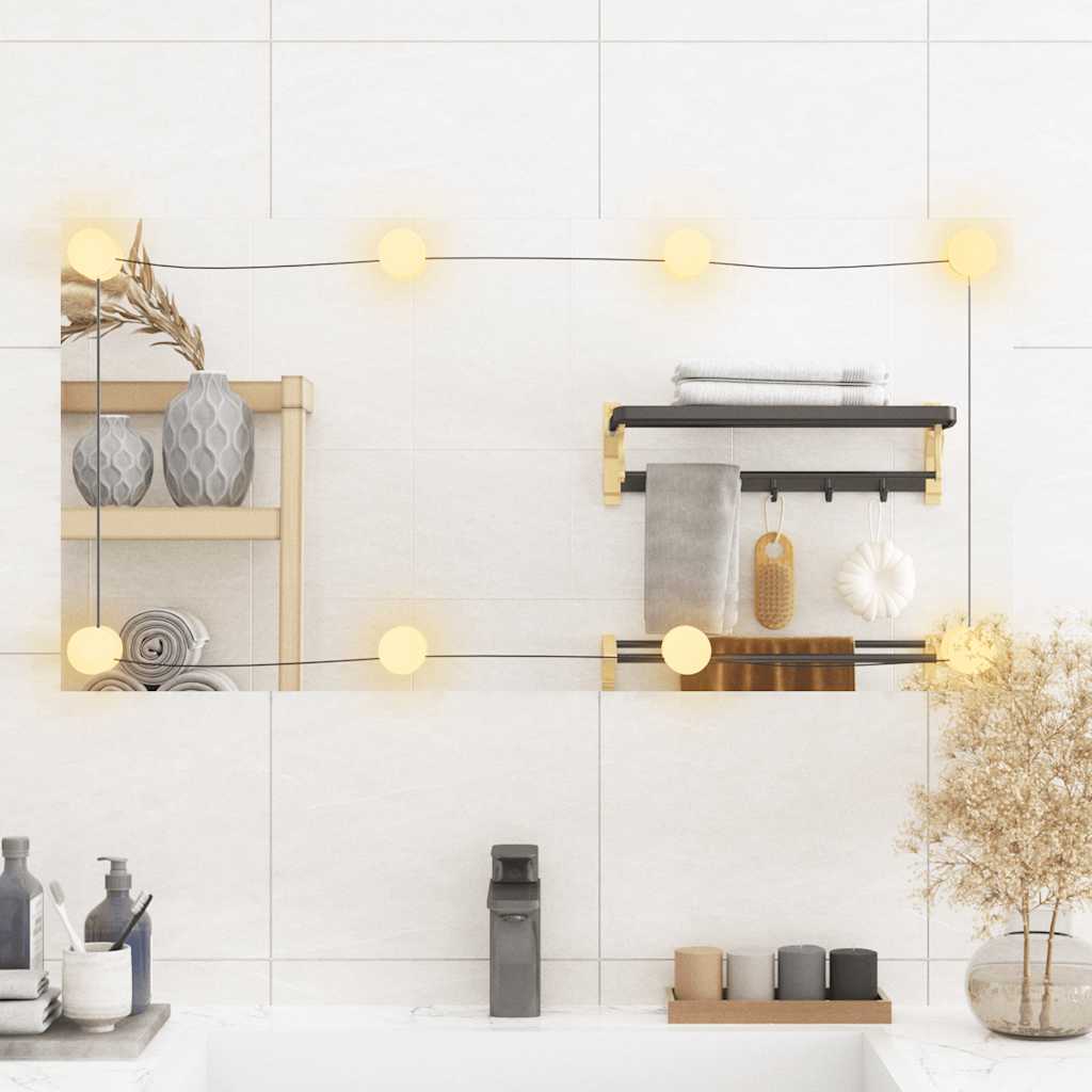 VidaXL Miroir mural avec LED rectangulaire 40x80 cm verre