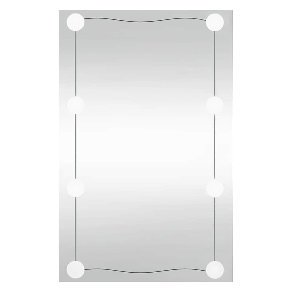 VidaXL Miroir mural avec LED rectangulaire 50x80 cm verre