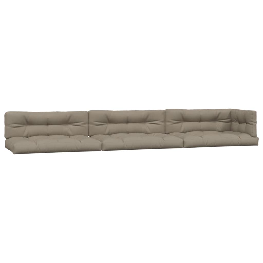 VidaXL Coussins de palette 7 pcs tissu taupe