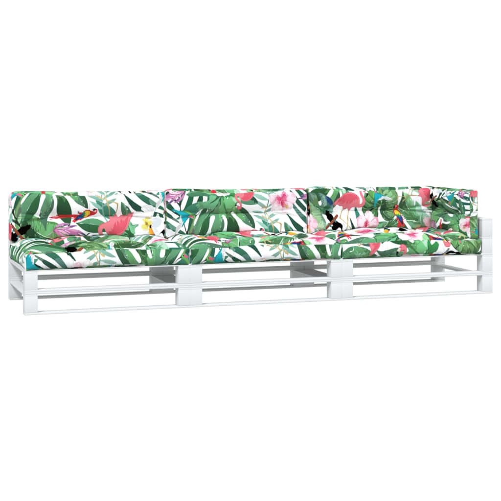 VidaXL coussins de palette 7 pcs tissu multicolore