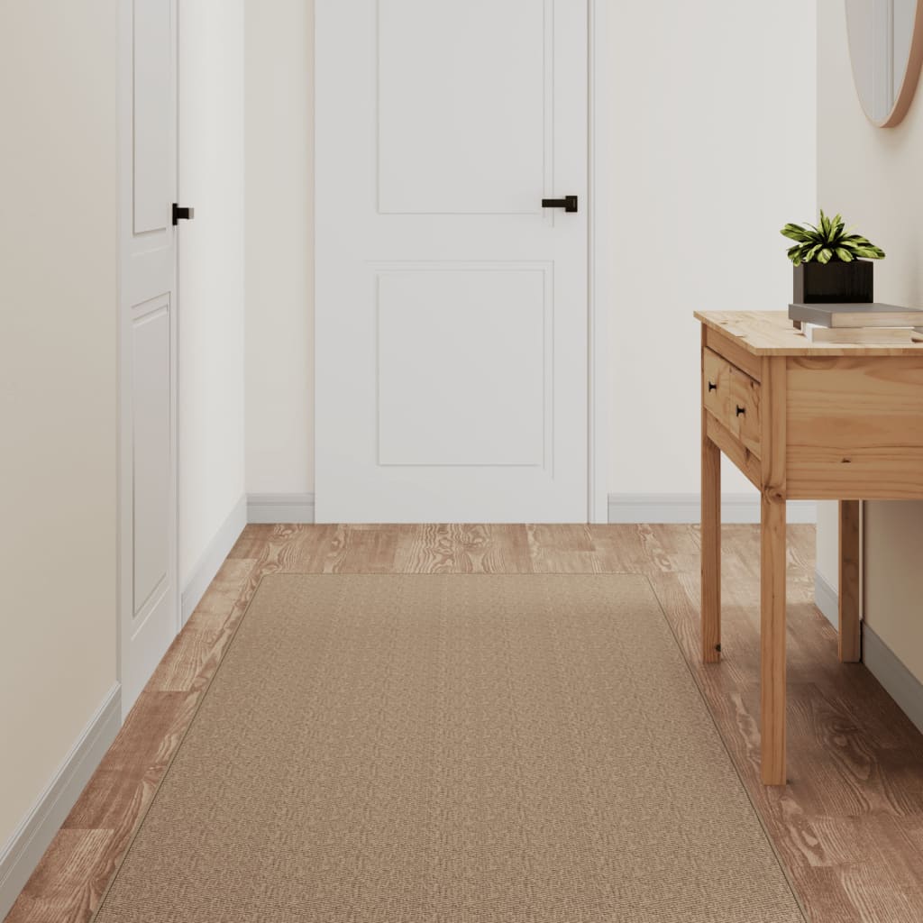 Vidaxx tapis de passage 80x250 cm aspect sisal couleur sable