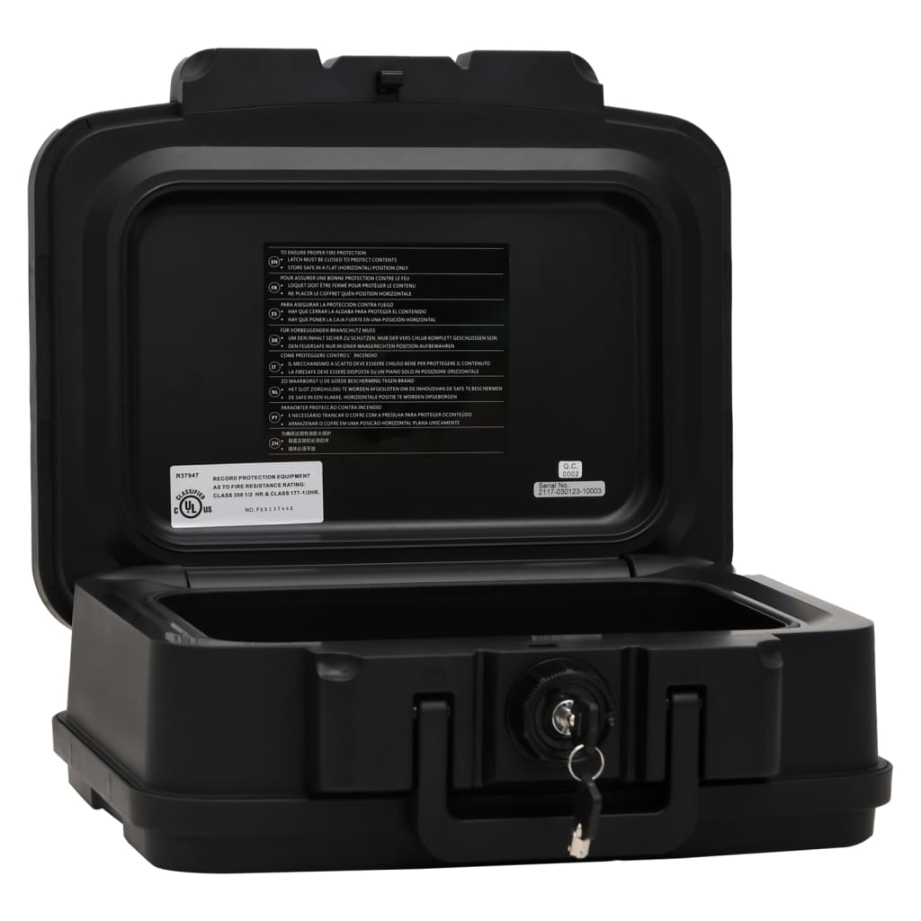 Vidaxx coffre-fort 38x32,5x16,5 cm noir