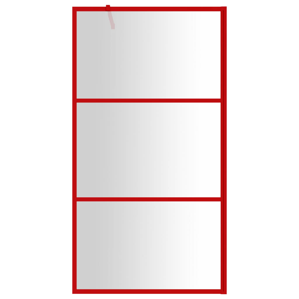VidaXL Paroi de douche à l'italienne transparent 115x195 cm verre ESG rouge