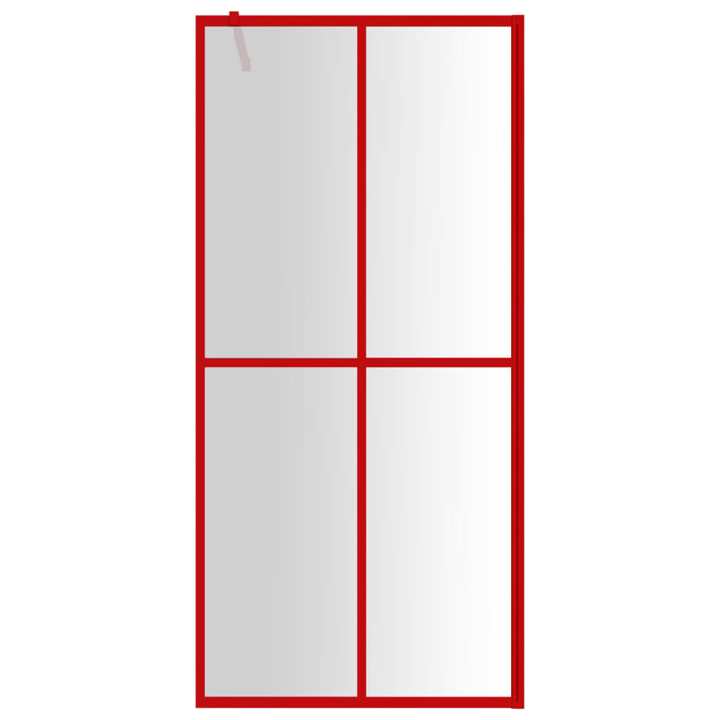 Vidaxx cabine de douche à l'italienne transparent 80x195 cm verre ESG rouge