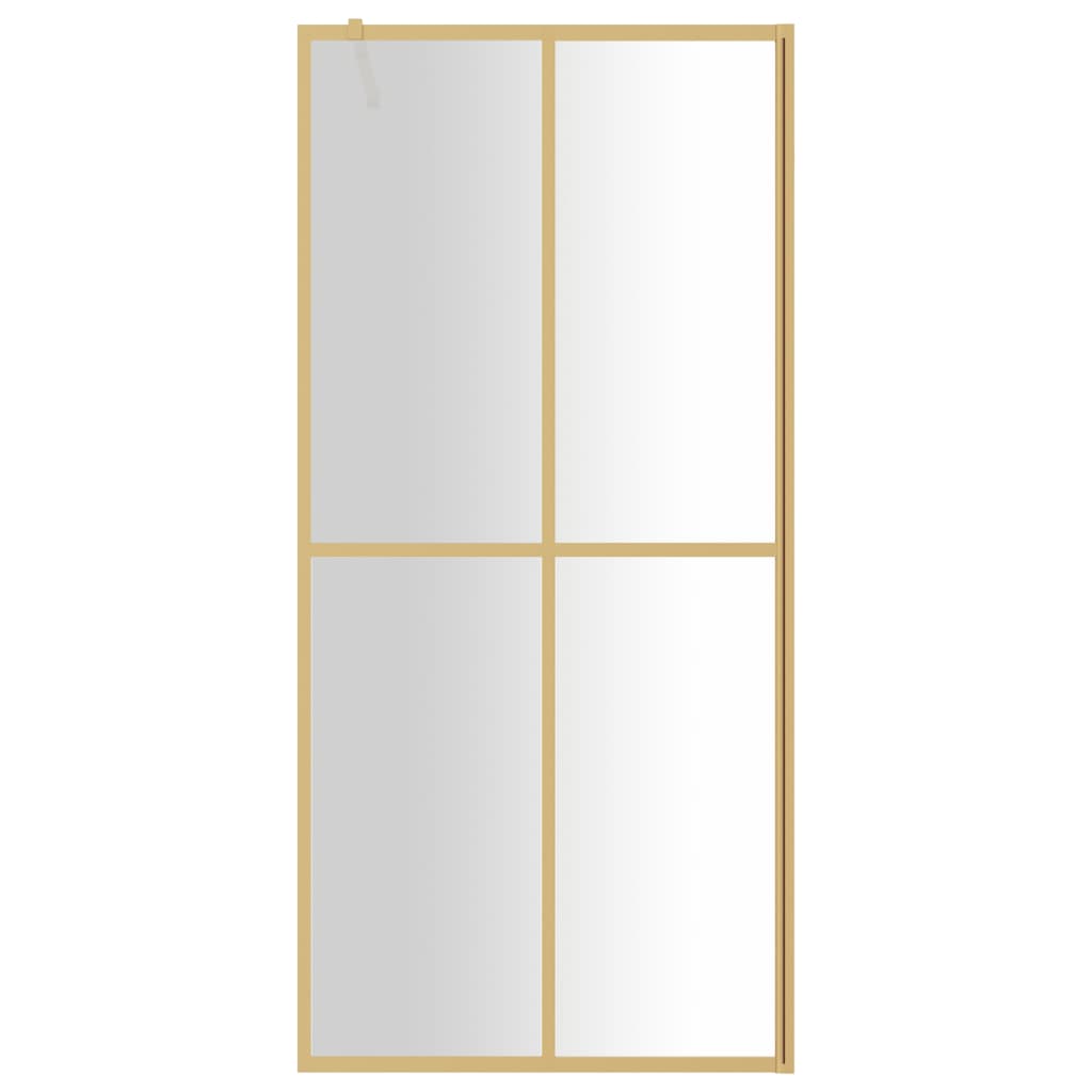 Vidaxx paroi de douche à l'italienne transparent 80x195 cm verre ESG doré