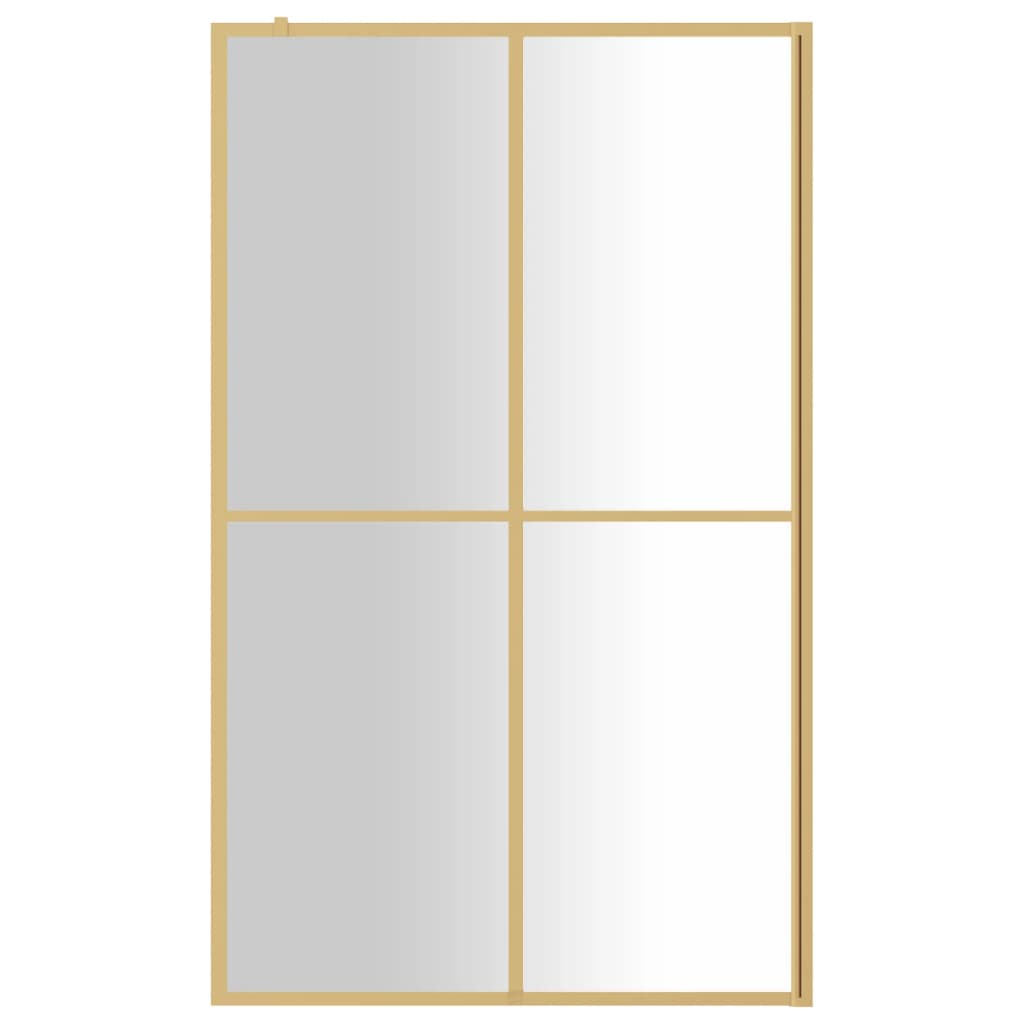VidaXL Paroi de douche à l'italienne transparent 118x195 cm verre ESG doré