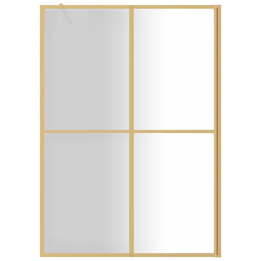 VidaXL Paroi de douche à l'italienne transparent 140x195 cm verre ESG doré