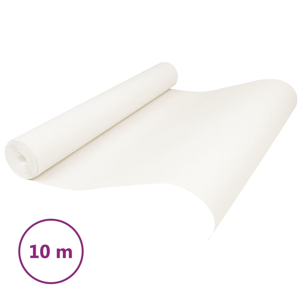 VidaXL papier peint intissé 3D uni 10x0,53 m couleur crème