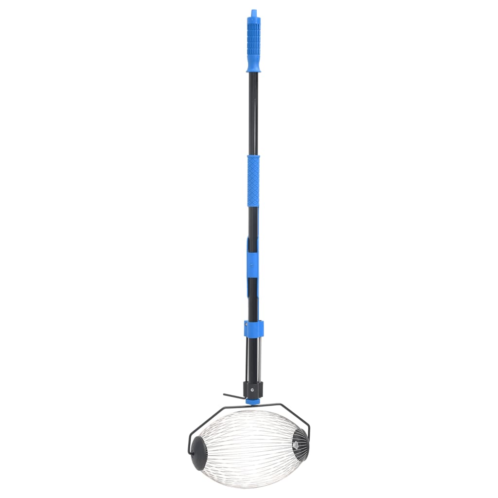 VidaXL collecteur de noix 127 cm acier bleu