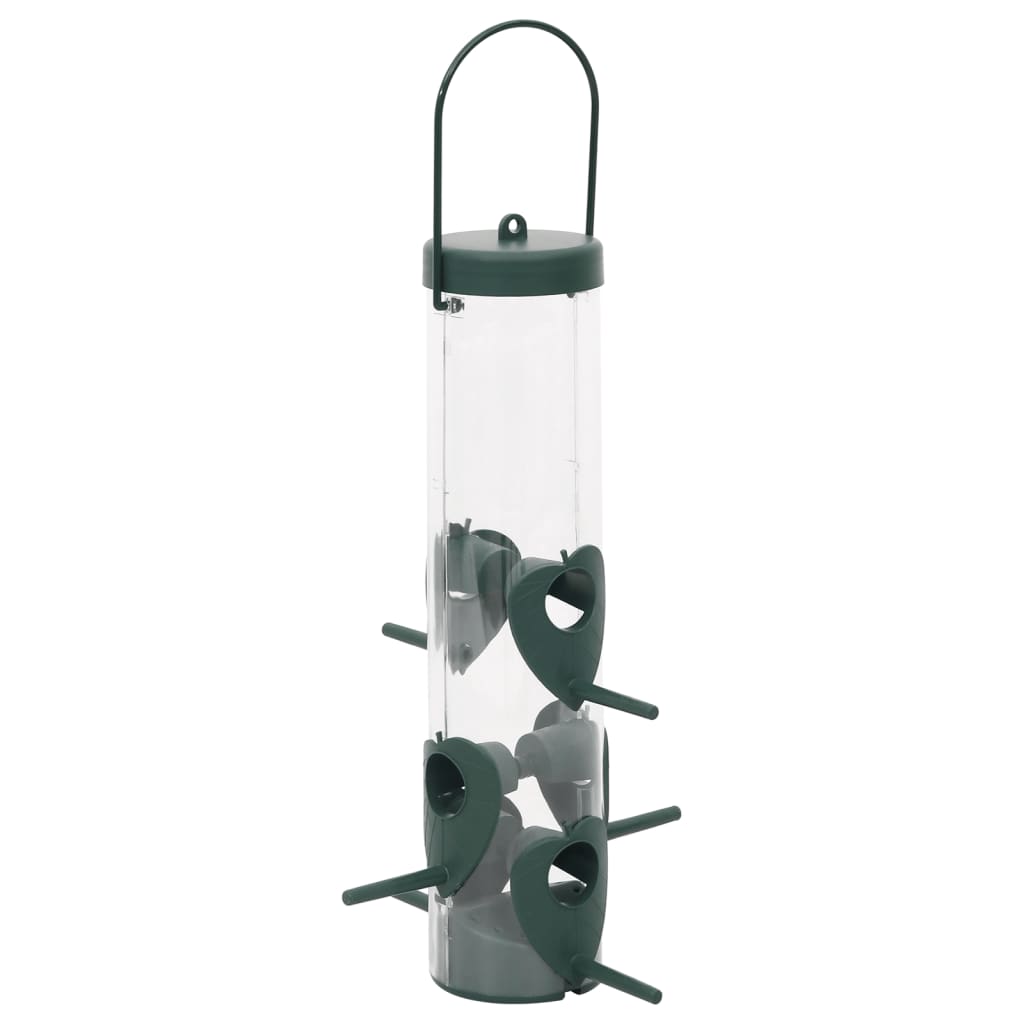 VidaXL mangeoires à oiseaux 3 pcs 17x17x32 cm vert foncé