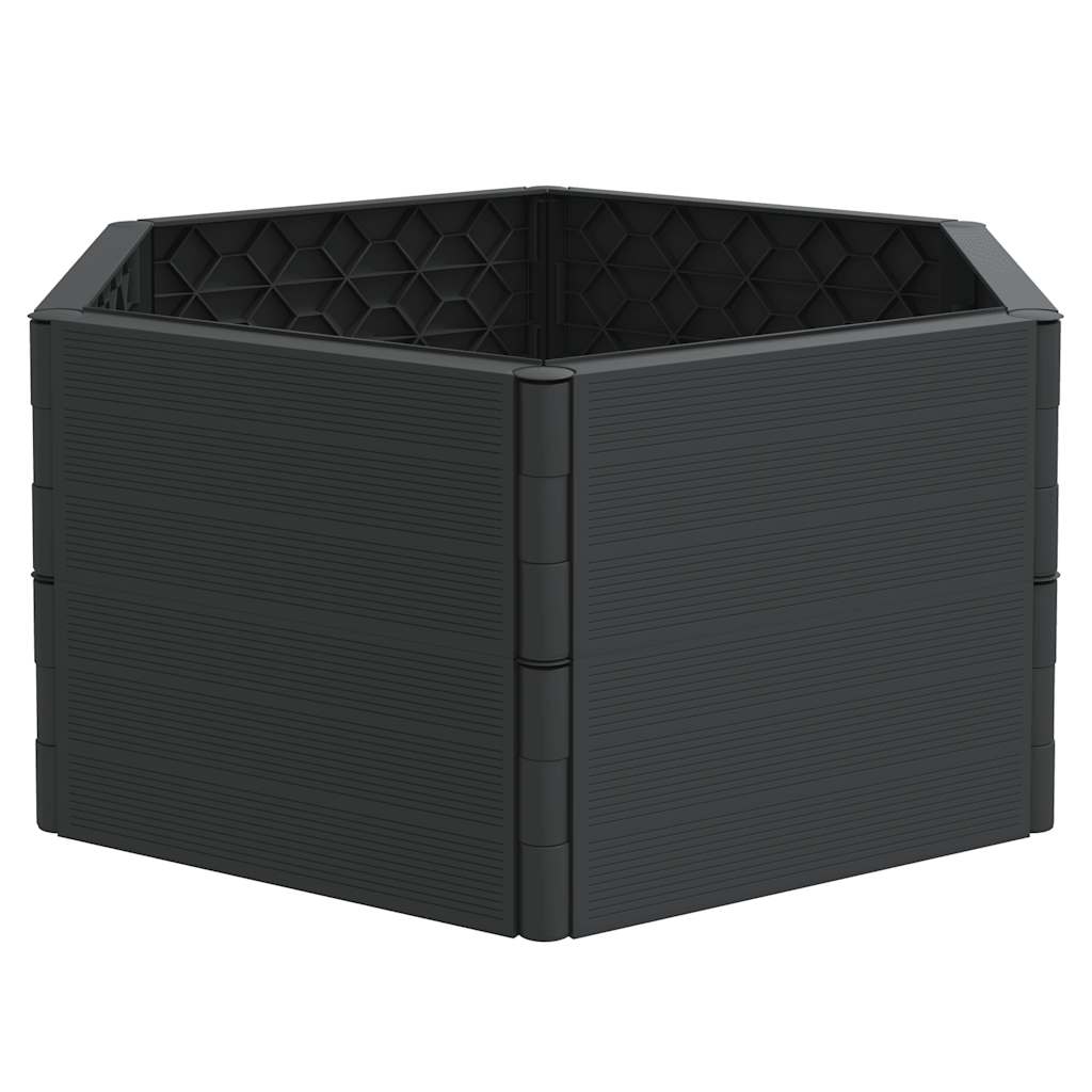 VidaXL Jardinières 2 pcs PP couleur anthracite