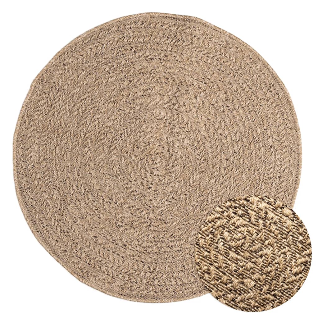 VidaXL tapis zizur intérieur et extérieur 90 cm aspect jute