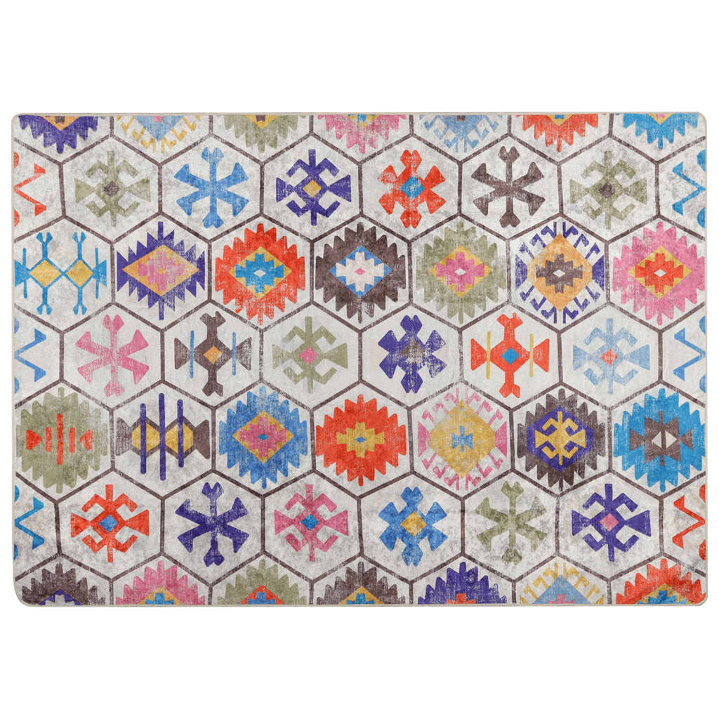 Vidaxx tapis lavable antidérapant 80x150 cm multicolore