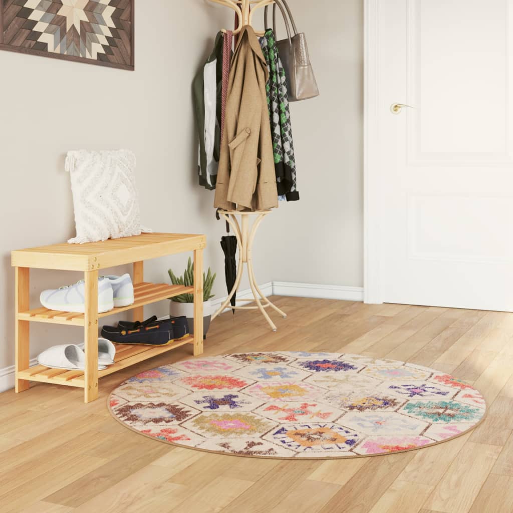 Vidaxx tapis lavable antidérapant ø 120 cm multicolore