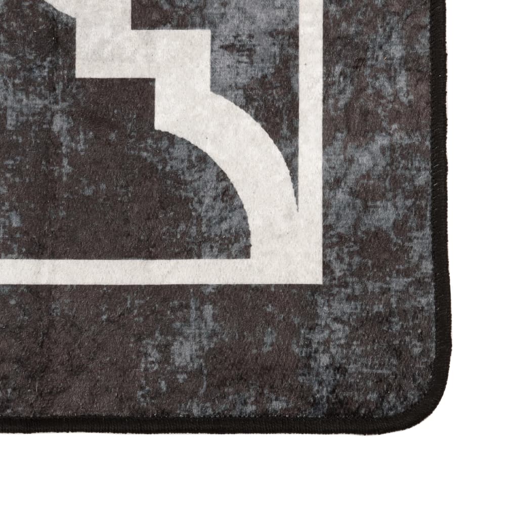 Vidaxx rug washable anti-slip 190x300 cm black and white